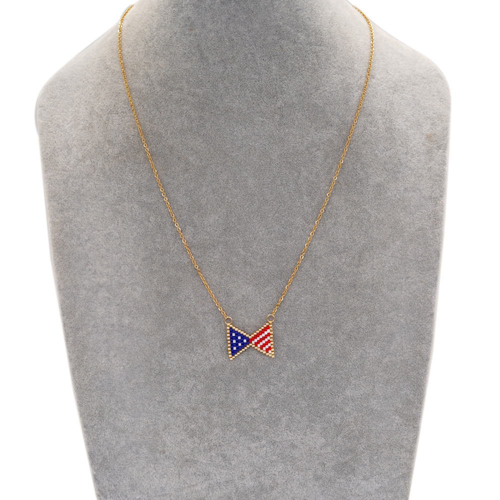 1 Piece Bohemian Star Heart Shape Pineapple glass Beaded Plating Womenu0027S Pendant Necklace