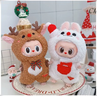 17cm�������}�Q������ѩ����¹�}�Q����һ������labubu��ż���