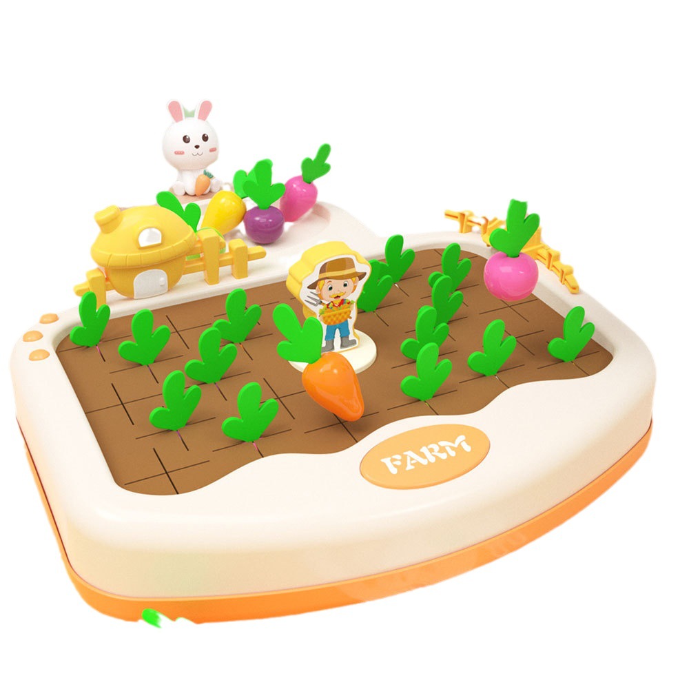 Niños Montessori pensamiento entrenamiento enseñanza educación temprana cognitiva granja juego de memoria rábano tirando Juguetes