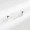 Round beads suitable for men and women, earrings, silver 999 sample, simple and elegant design, wholesale