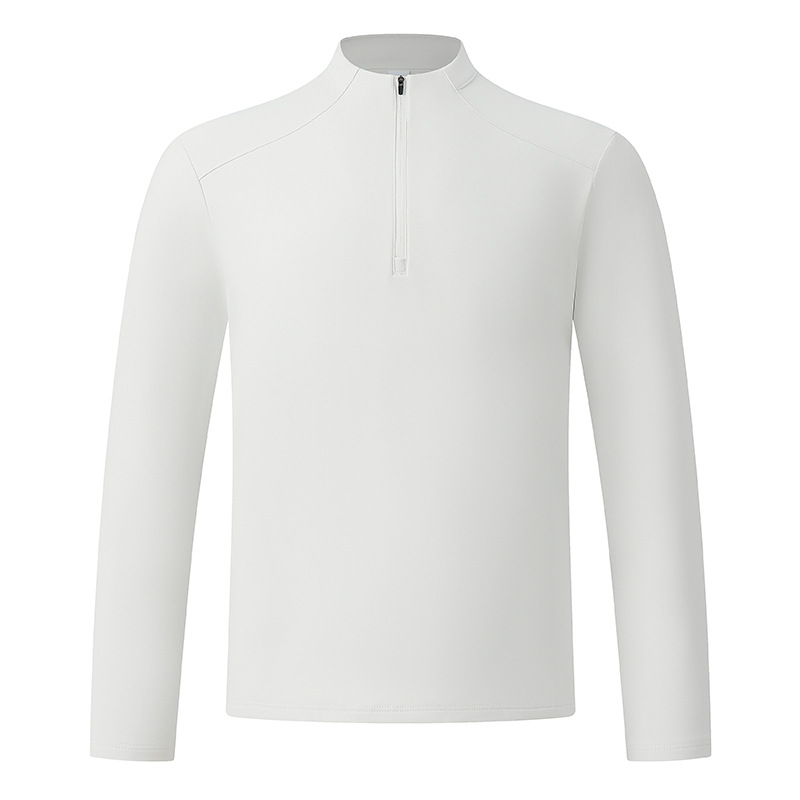 Super fábrica para personalizar el procesamiento de etiquetas y imprimir LOGODI otoño y invierno manga larga media cremallera collar superior