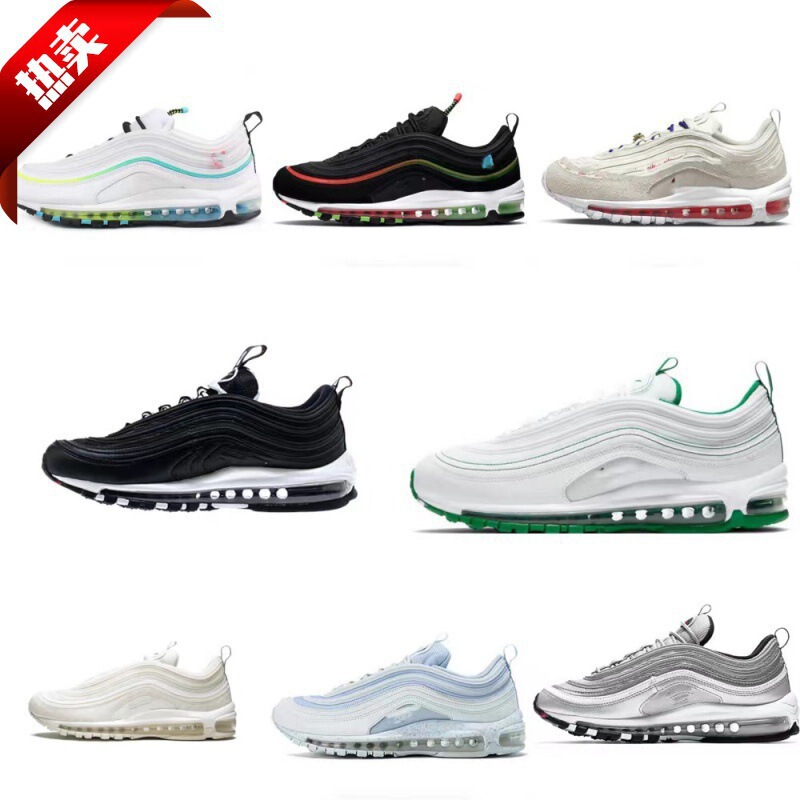 Putian Putian Shoes Max97 Full-Length Large Cushion Company-Level Silver Bullet Sports Running Shoes Wholesale