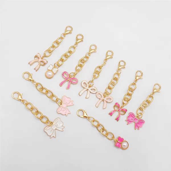 Trendy Oil-Drip Bow Pendant for Bags, Shoes, Hats, DIY Accessories, Korean Style Ins-Style Charms