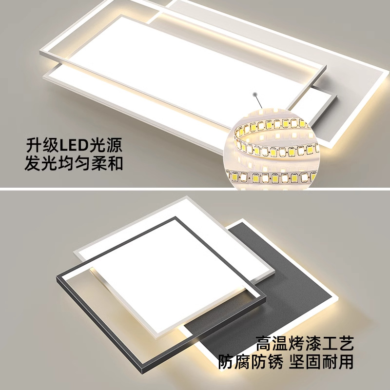 Luz principal de la sala de estar en 2025 nueva atmósfera moderna y simple protección de ojos doméstica dormitorio lámpara de techo Zhongshan iluminación