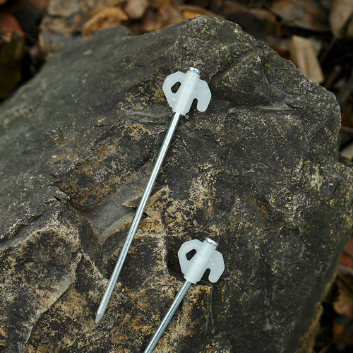 Camping luminous canopy ground nails outdoor thick fluorescent ground nails camping reinforced windproof tent ground nails accessories wholesale