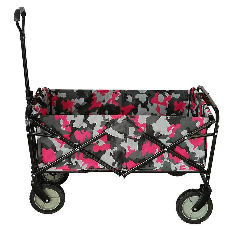 工厂批发亚马逊拆轮款户外折叠推车欧美超市款平折工具折叠车露营