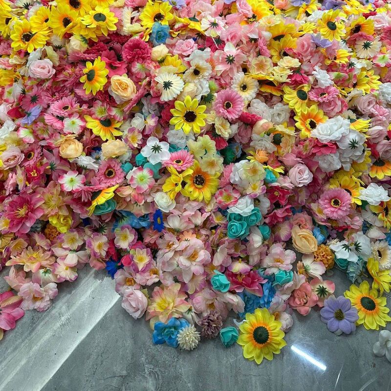 クロスボーダー手作り DIY カラフルな吊り下げ模擬花屋内装飾 DIY 革新的な花カーテンに適しています|undefined