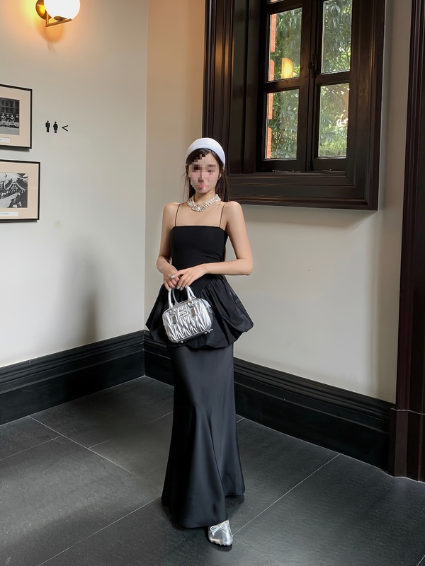 区区欧阳抹胸花苞吊带鱼尾半身裙套装女夏季新款设计感小众两件套|undefined