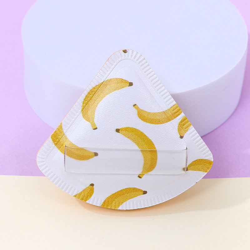 Fábrica personalizada serie de frutas soplo de algodón de azúcar no come polvo triángulo de maquillaje esponja cojín de aire herramientas de belleza al por mayor