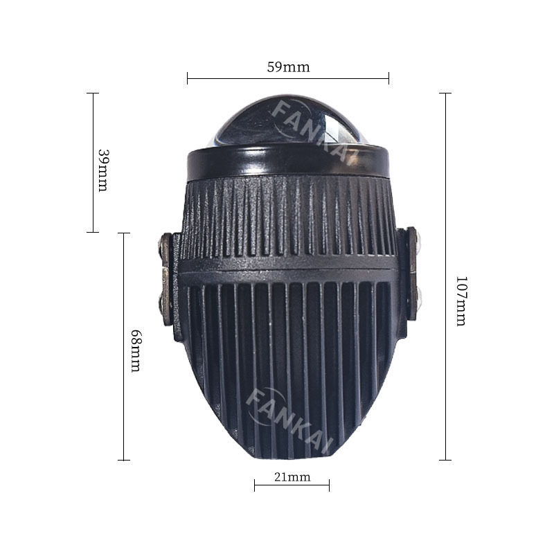 Lámpara de niebla LED del automóvil al por mayor 2.0 pulgadas lámpara de niebla delantera tricolor transformación de lente de doble luz cerca y lejos luz blanca amarilla luz amarilla pálida image 4