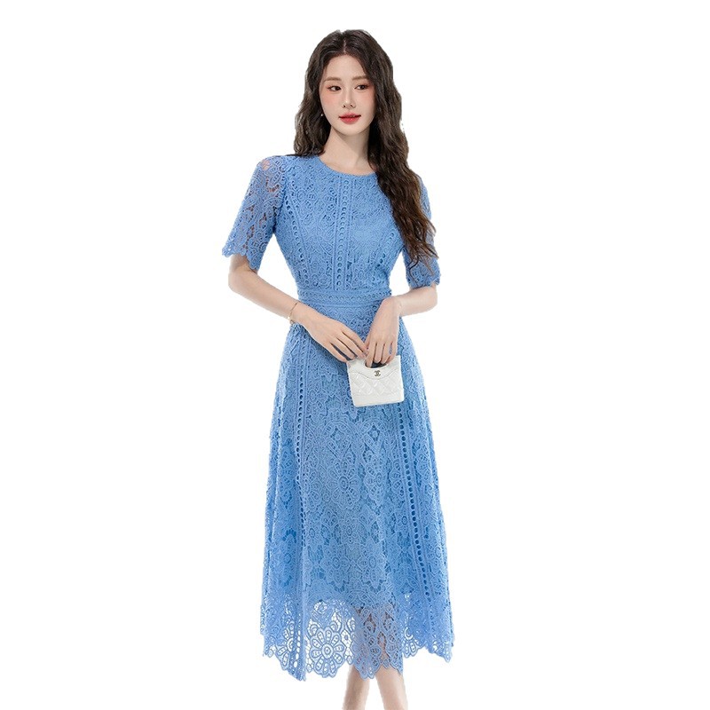 Quality summer elegant lace design dress