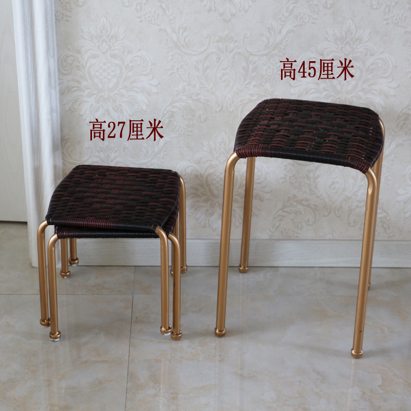 Rattan stool plastic fashion table stool rattan dwarf stool…