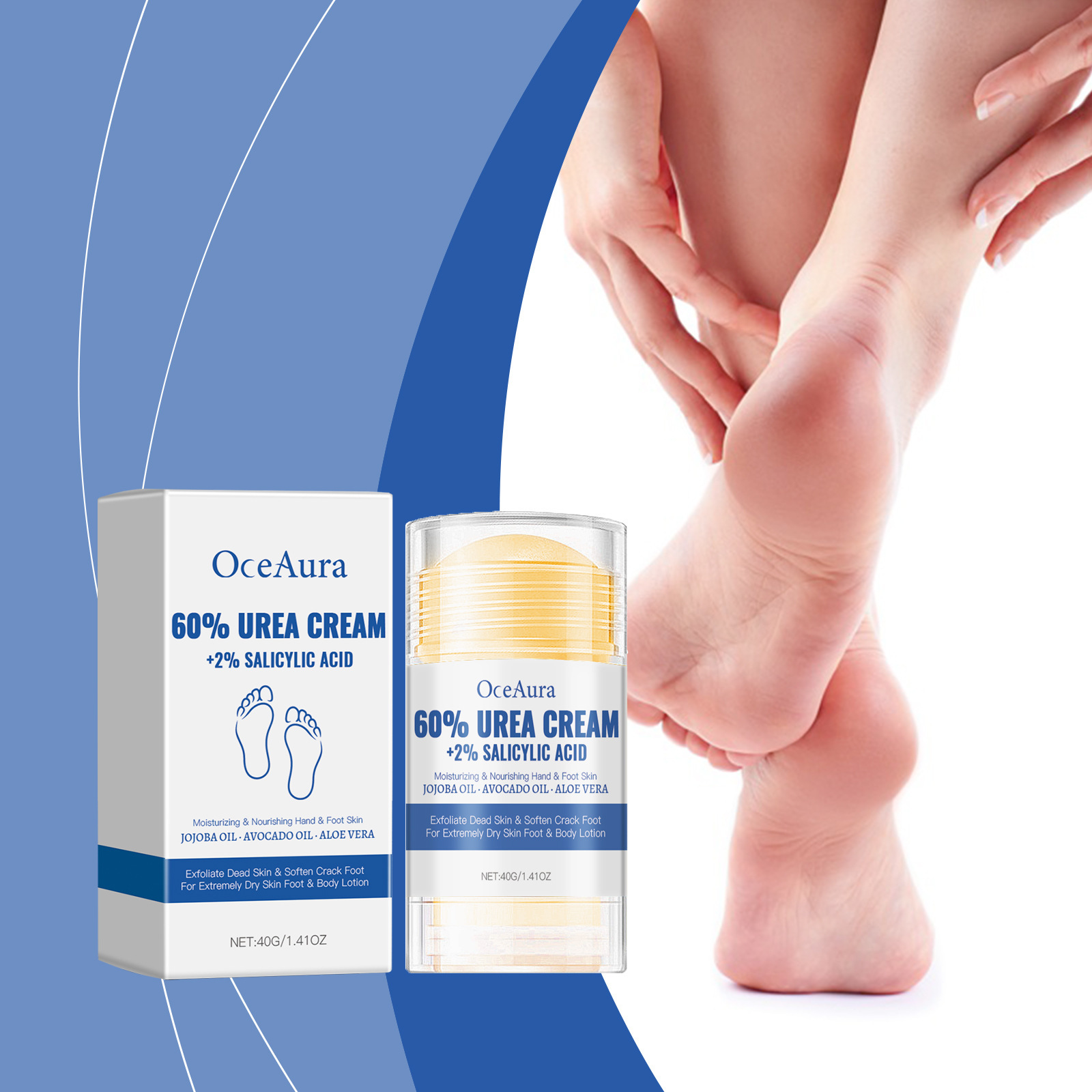 Oceaura Moisturizing Anti-Cracking Foot Cream Softens Foot Skin Care Heel Body Care Foot Cream