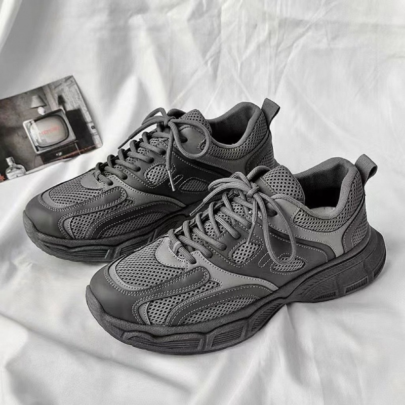 网面休闲男鞋运动鞋子男款夏季透气百搭增高鞋老爹鞋男士运动鞋男