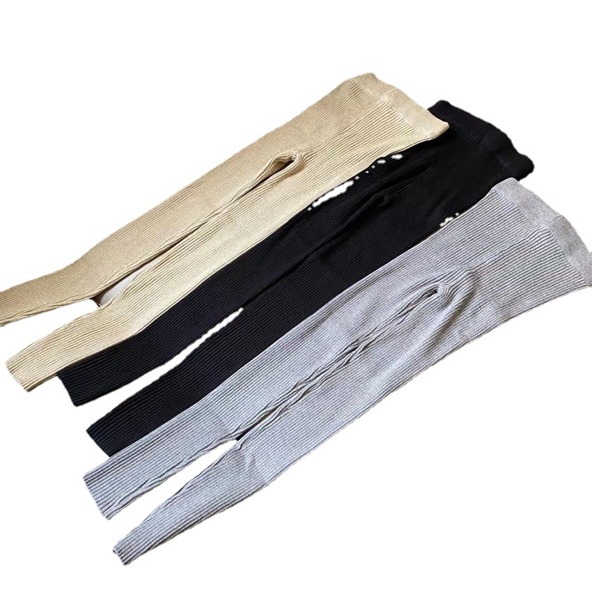 Maillard coreano celebridad en línea ins suave punto polainas pantalones a juego para las mujeres entrega directa de fábrica