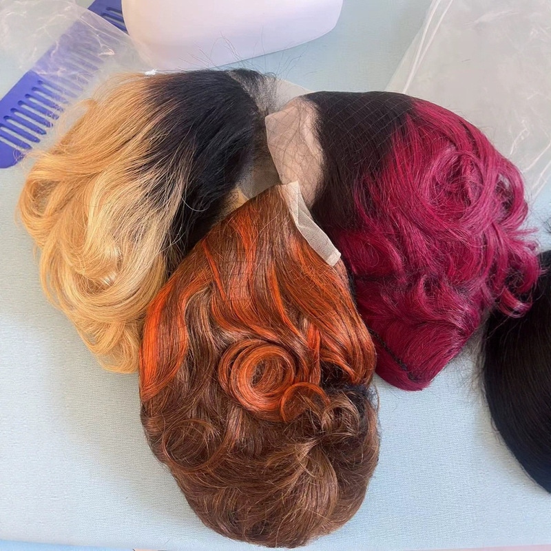 Girls' Short Lace Hair Wig, Lace Front Hairpiece, Colorful Short Style, Wholesale Dropshipping