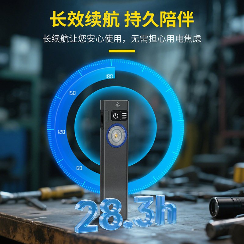 新款650流明超长续航 磁吸强光手电筒 户外便携迷你巡逻登EDC手电|undefined