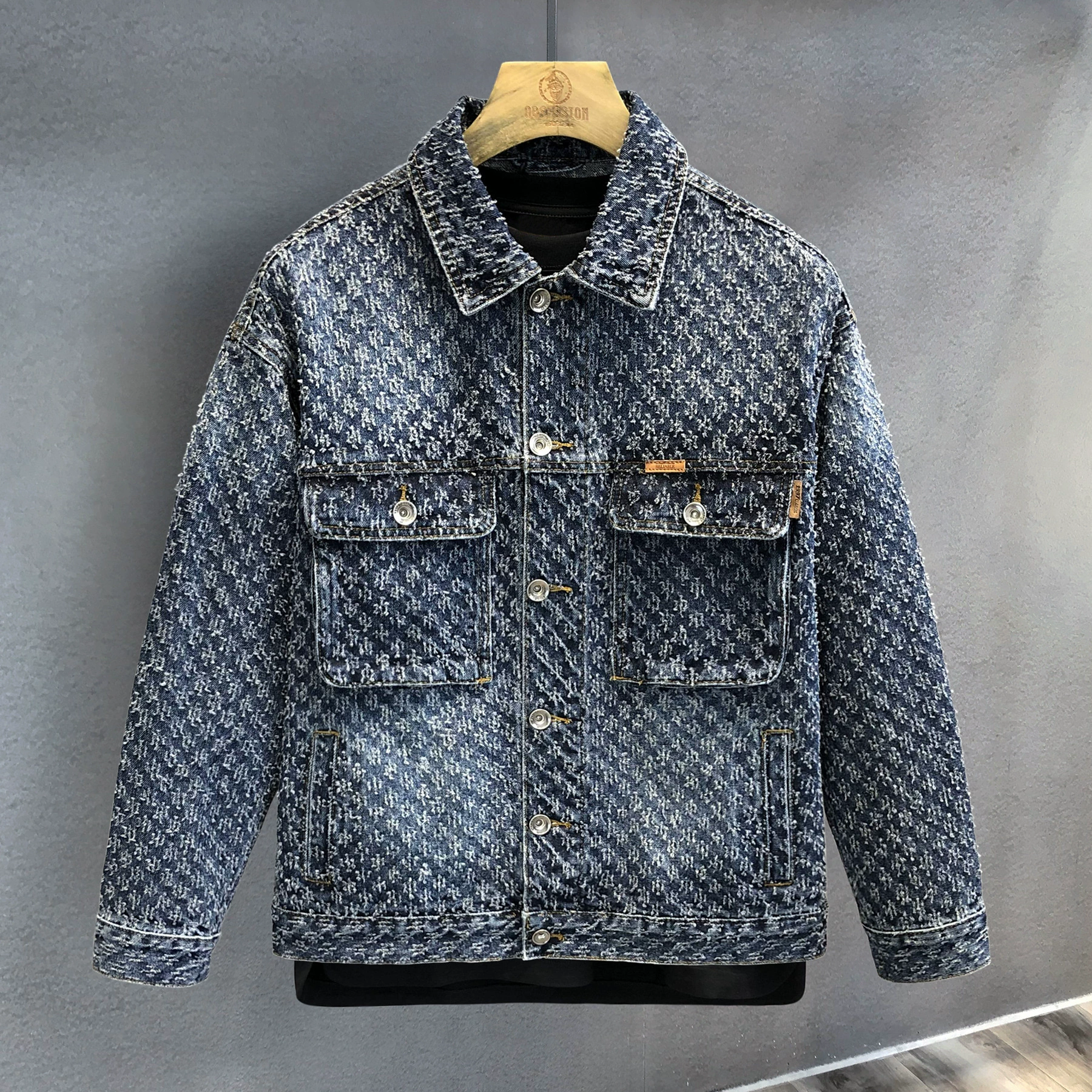 Small elite denim retro jacket, high-quality style, American style