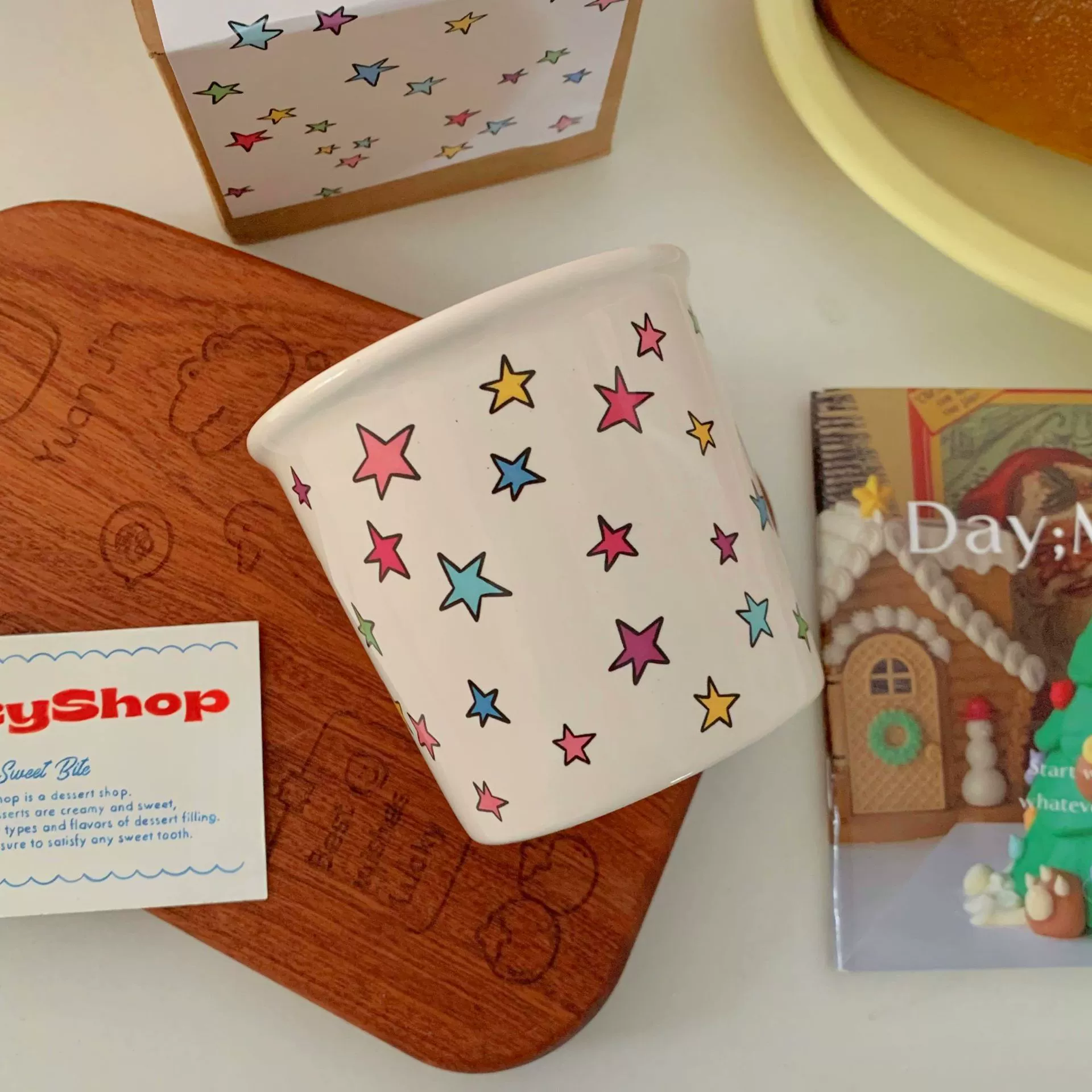 Керамическая кружка Color Star Mark Cup ins Cup Cup форма милая кружка кофе чашка дарит людям подарок водяная кружка
