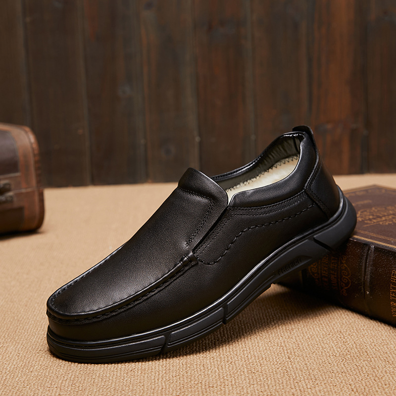 Scarpe casual invernali da uomo in vera lana morbida e pelle, calde e comode_voghion.com