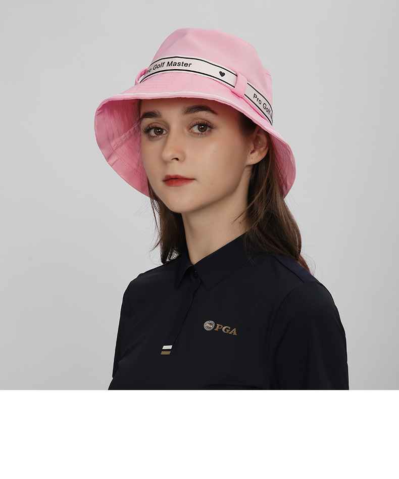 Mũ golf nữ thắt nơ kiểu ngư dân, vành rộng 7 cm, chống nắng, thoáng khí — MZ056-Màu đen, MZ056-màu hồng nhạt, MZ056-màu trắng chi tiết 8