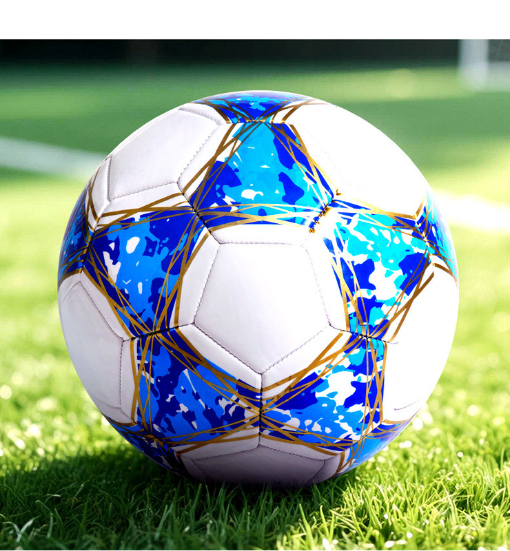 サッカー卸売りメーカー直販3号4号5号小中学生成人訓練試合白黒PVC機縫いPU|undefined