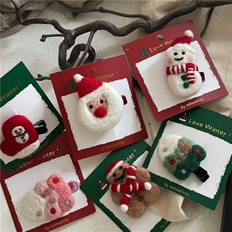 2023 Forcina Nuova Moda Carino Pupazzo di Neve Albero di Natale Vecchio Guanto Anatra Bocca Laterale Bang Clip_voghion.com