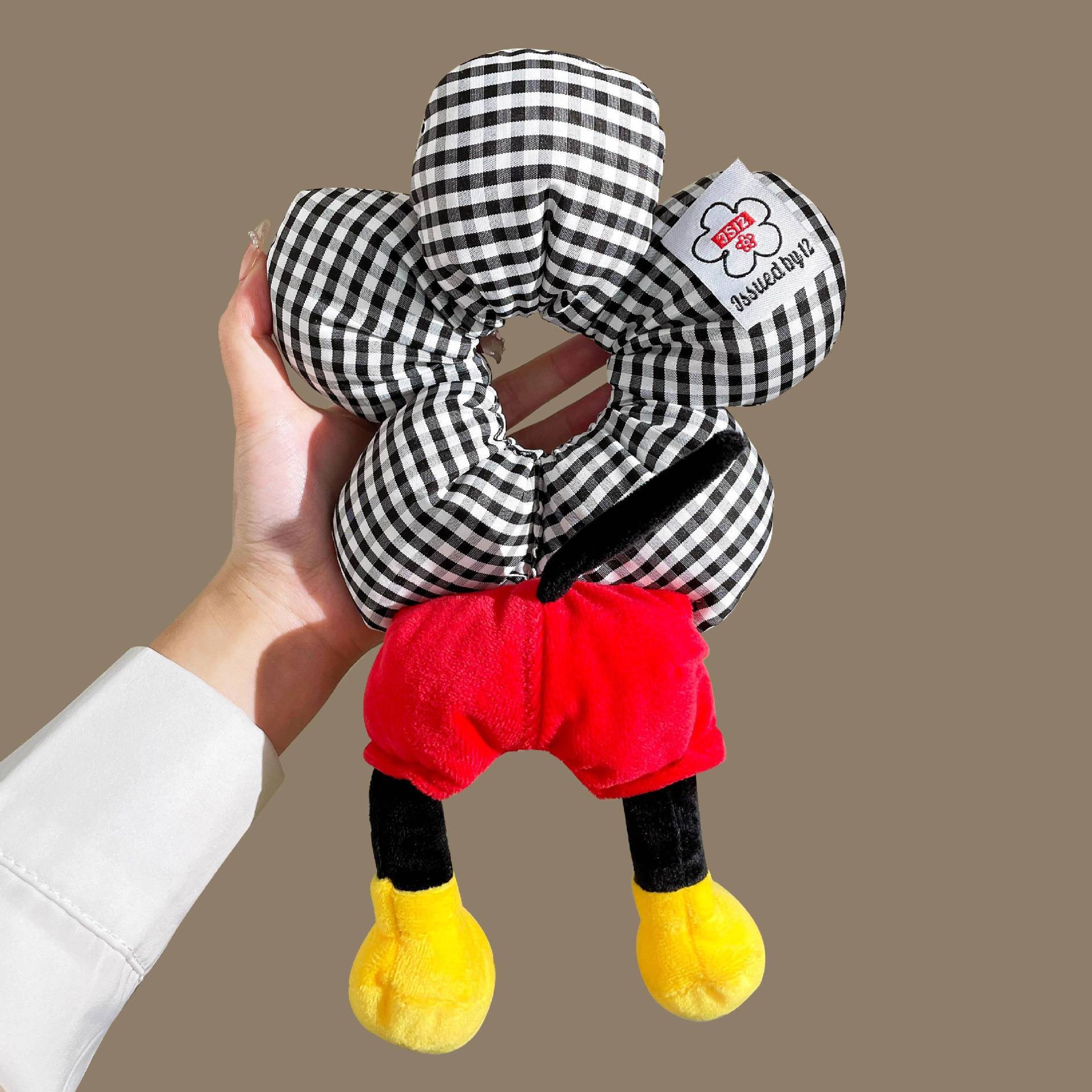 Mickey culo, lunares, flores, círculos para el cabello del intestino grueso, linda cabeza de bola, cabello de placa de dibujos animados, tocado de sentido avanzado, cuerda para la cabeza de felpa