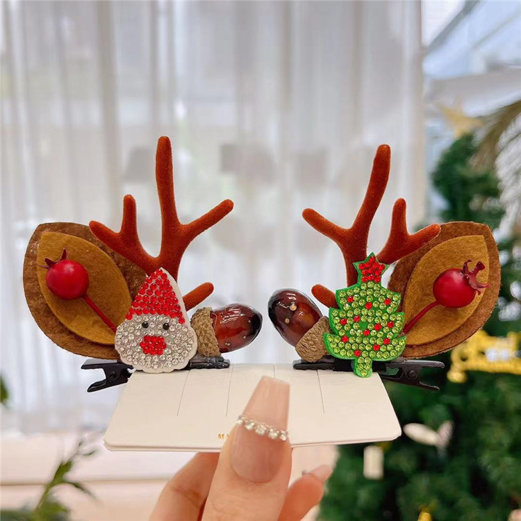 55g Weight Christmas Festival Women's Gender Cute Style Cute Women's Hair Clips 8