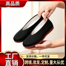 中国风牛筋底老北京布鞋罗汉鞋防滑耐磨春夏男士轻便耐穿国潮低帮
