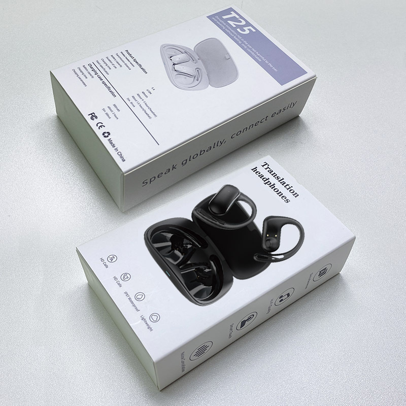 T25 auriculares de traducción transfronterizos explosivo inteligente traductor de auriculares Bluetooth traductor de lenguaje preciso