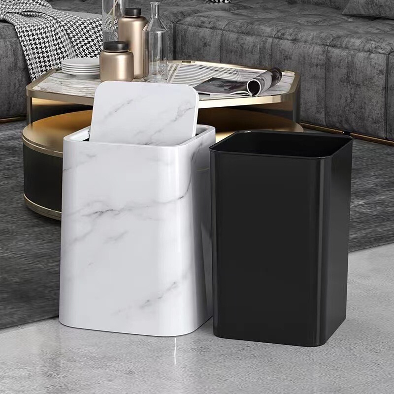 Chinese Vintage Imitation Marble Trash Bin Household 2023 New Large Capacity Living Room Kitchen Bathroom Hotel Chinese Vintage Imitation Marble Trash Bin Household 2023 New Large Capacity Living Room Kitchen Bathroom Hotel