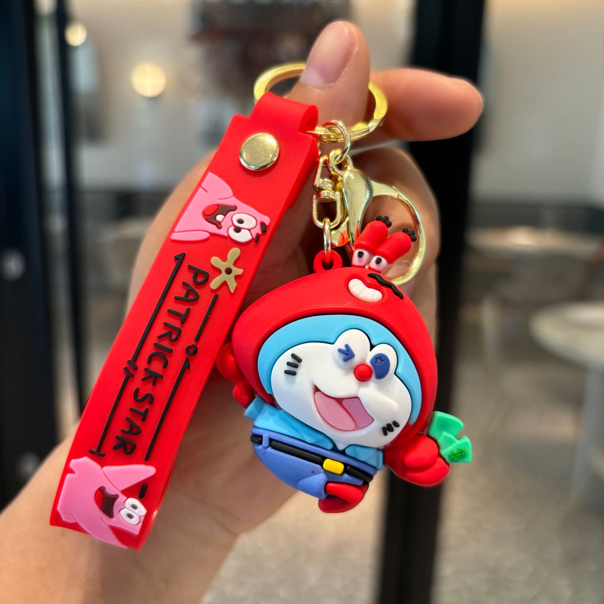 Baby esponja transfronterizo llavero de muñeca de PVC disfrazado colgante bolsos de automóvil colgante garra máquina de regalo pequeño