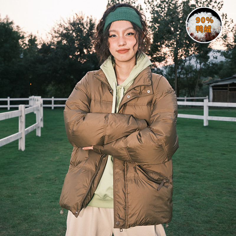 Los hombres de pato blanco abajo cuello abajo chaqueta los hombres invierno japonés marca moda pareja abrigo invierno 2023 nuevo