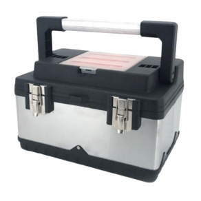 LH-152  铝柄不锈钢工具箱 手提工具箱 加厚PP塑料工具箱