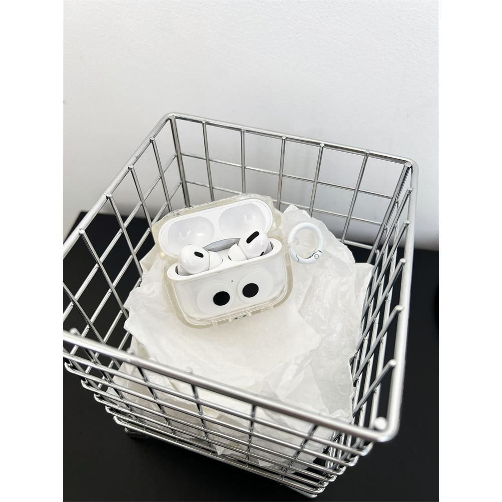 Adorable ojos blancos airpodspro2 generación 3 generación 4 generación Apple Bluetooth auriculares cubierta de protección 5 generación Huaqiang norte