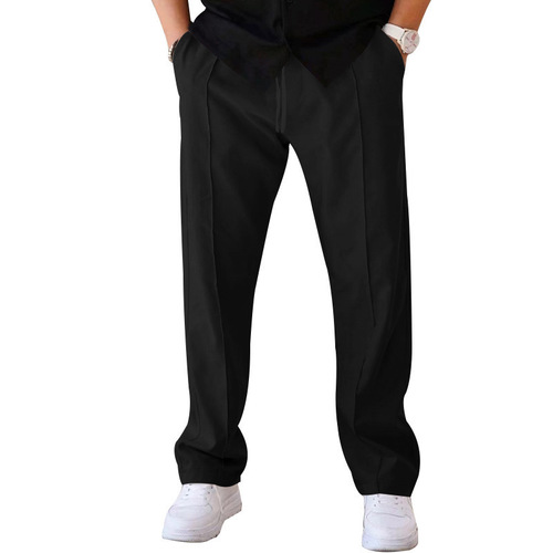 2025 New Cross-Border Pants for Men: Spring/Summer Loose Straight-Leg Sports Casual Trousers—American-Style Oversized Long Pants
