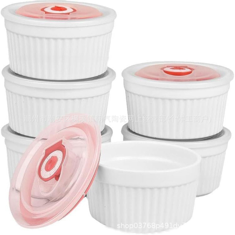 Tazón de Cerámica para Helado o Pudín, Multiusos, Antiadherente, Resistente a Altas Temperaturas, Apto para Horno y Microondas, Vajilla Especial para Postres