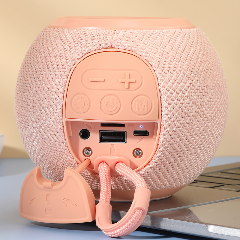 外国貿易クロスボーダーtg337ブルートゥースオーディオ携帯型円形小音響布芸ledランプ無線サブウーファースピーカー|undefined