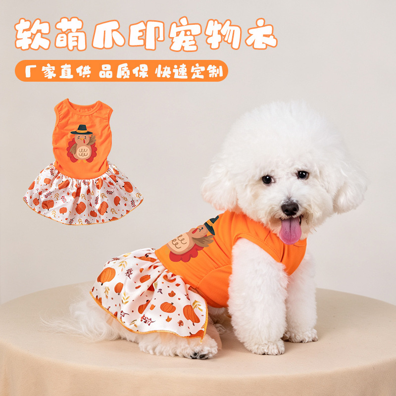 Cross-border best-selling Christmas dog dress for Teddy, Bichon, Pomeranian, Christmas holiday costume pet princess dress in stock Cross-border best-selling Christmas dog dress for Teddy, Bichon, Pomeranian, Christmas holiday costume pet princess dress in stock