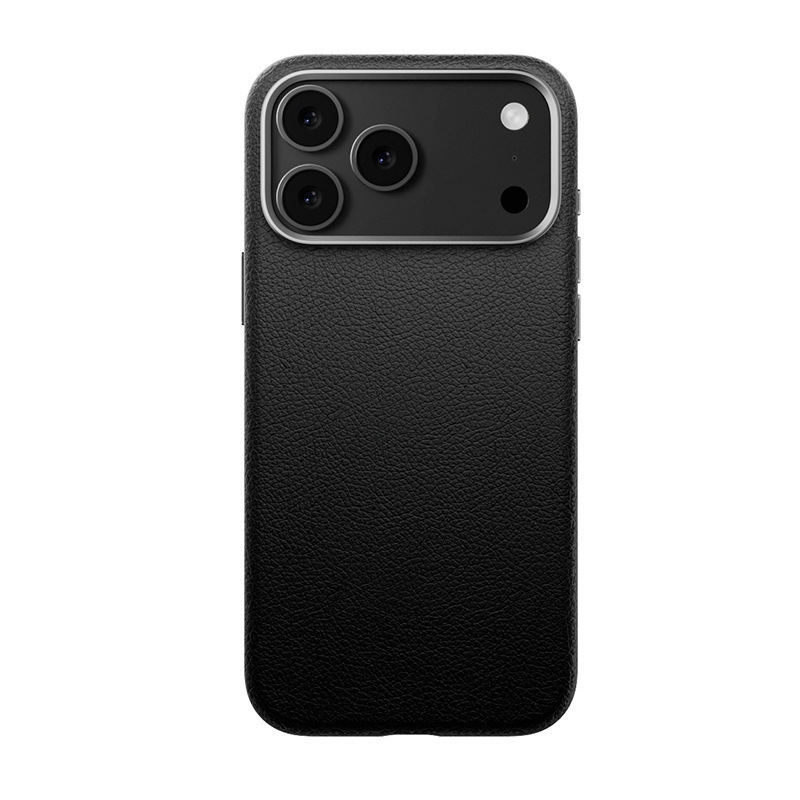 适用iPhone17一体AI素皮手机壳苹果16promax内置磁吸纯色皮革硬壳|undefined
