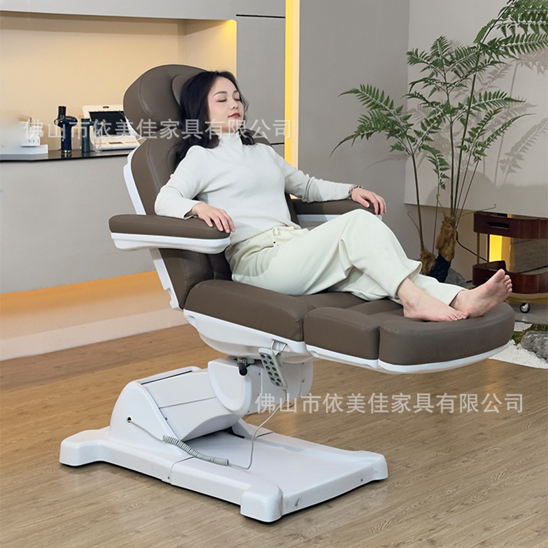 Cama de belleza eléctrica pestañas sofá de manicura silla de belleza bordado pestañas máscara de reclinación silla de experiencia