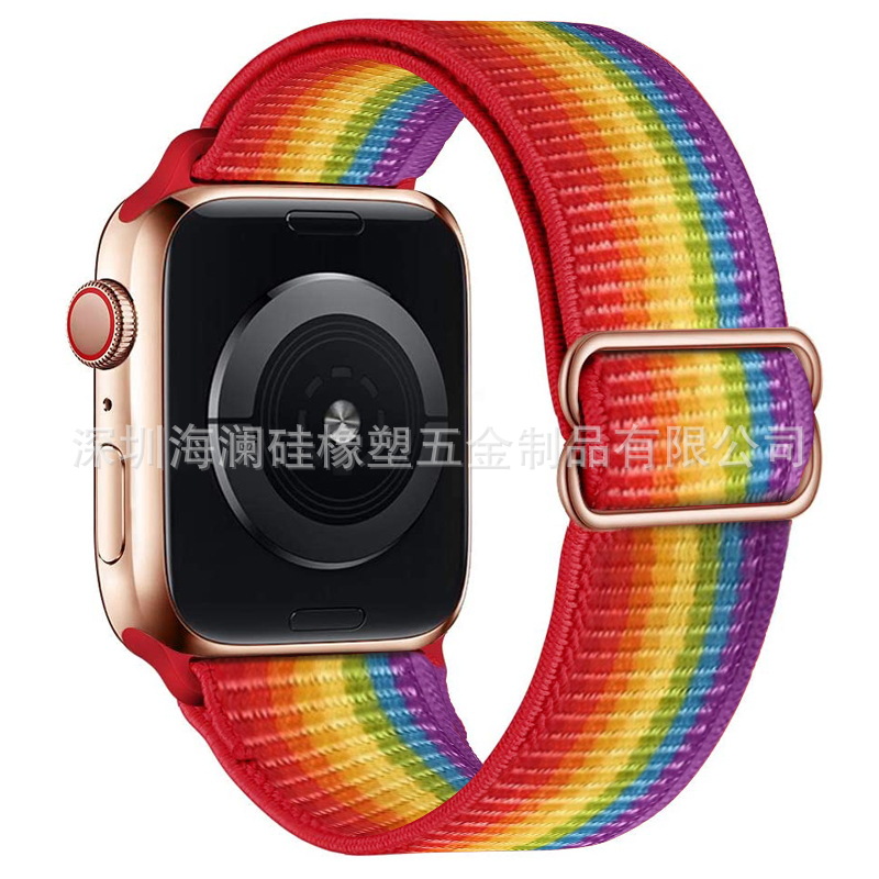 Adecuado para Apple correa de reloj iwatch8 Apple correa de reloj hebilla elástica correa de reloj de nylon