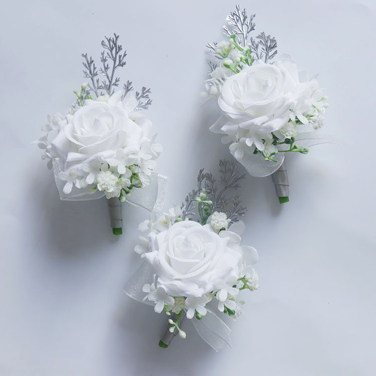 芸涵閣xs36結婚祝い花芸シミュレーション花ビジネス祝典開業ゲスト胸花襟花手首花白色|undefined