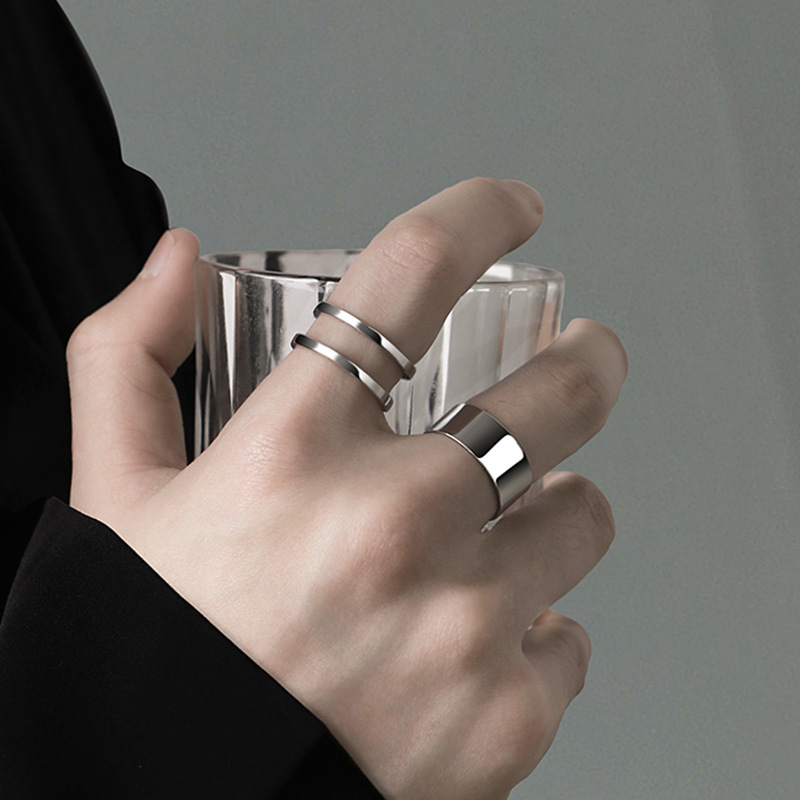 Three-piece plain ring set (alloy)