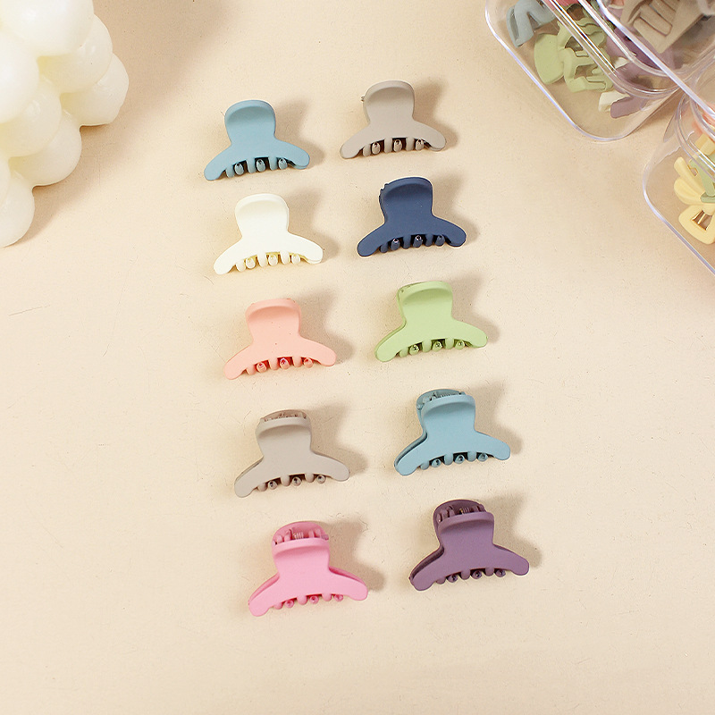 Transfronterizo de color sólido mini clip caramelo enlatado horquilla accesorios para el cabello de los niños simple todo partido macaron chica de agarre del cabello