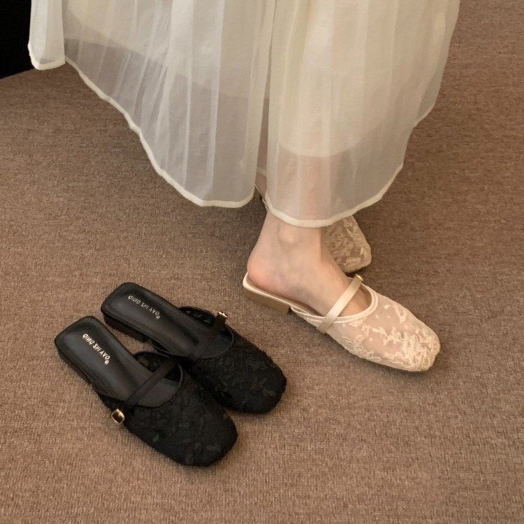 French-style Closed-toe Mules For Women, Summer Outdoor Wear, 2026 New Model, Bohemian Vacation Sty,_vogvips.com