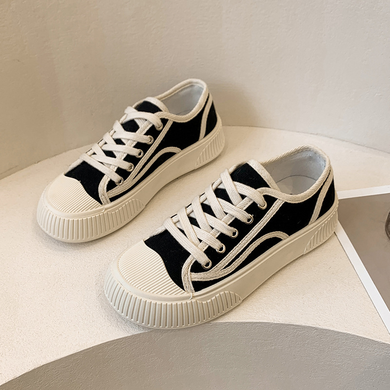Zapatos de lona para mujeres, primavera y otoño de 2025, nuevos zapatos de moda coreanos, zapatos deportivos casuales, casuales, zapatos individuales para mujeres