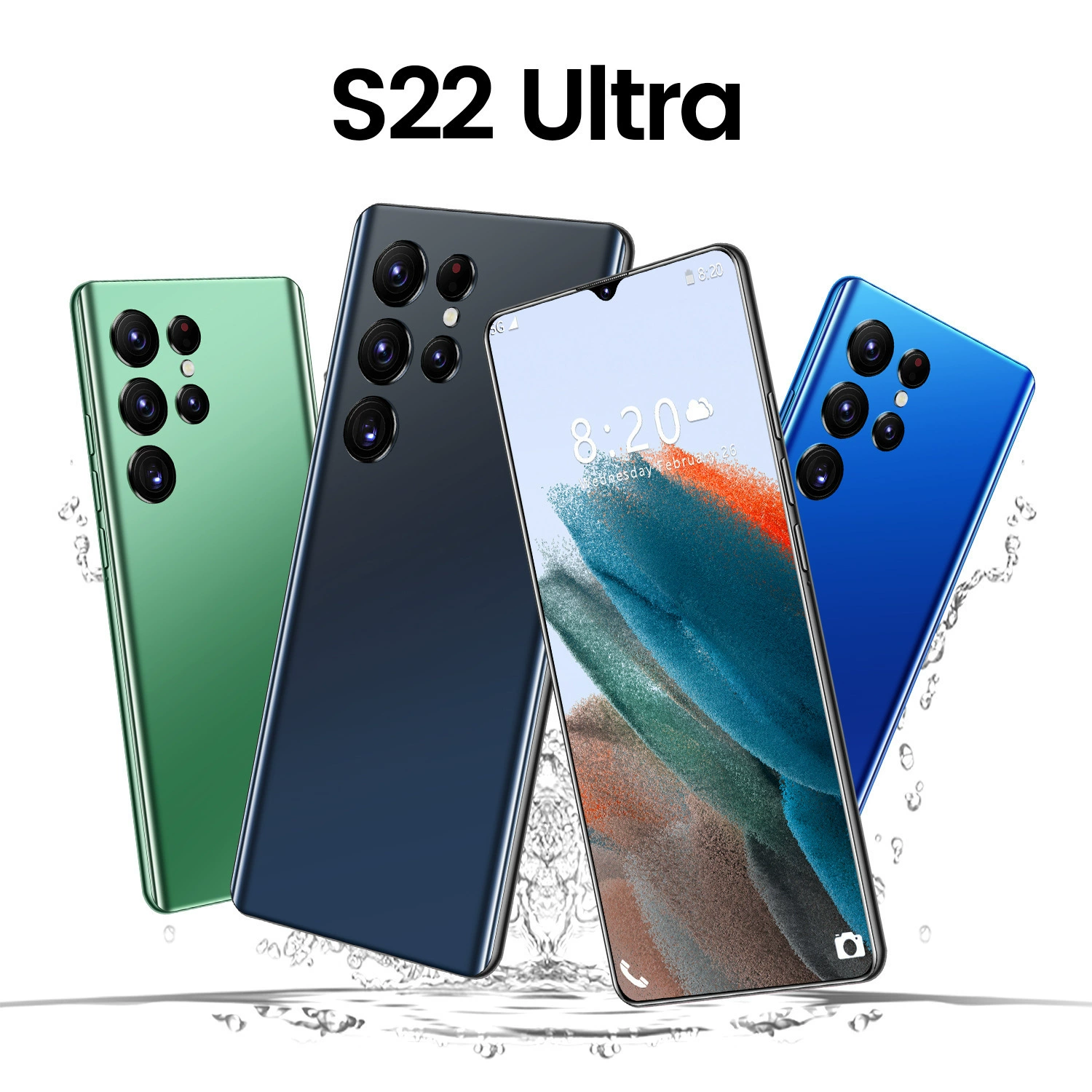 (Кросс-бордер торговля), S22, элитный смартфон, мобильный телефон, S22 ультра, 7.3 дюйма, 64 ГБ, (Физики)