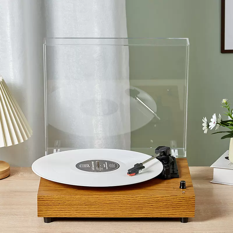 源头厂透明防尘盖留声机红宝石唱头无线蓝牙唱片机复古黑胶电唱机